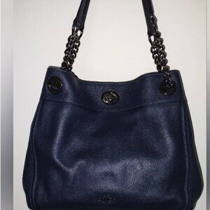 Coach Turnlock Edie Shoulder bag navy